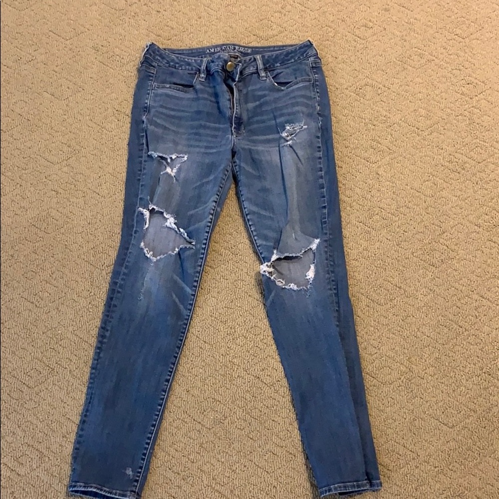 Distressed jeans